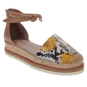 Vince Camuto Binadee Leather Platform Espadrille Sandals Closed Toe Shoes NWOT